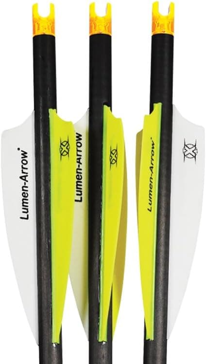 Lumenok Lumen-Arrow 22-Inch Carbon Bolts with Capture Nock (3-Pack), Red