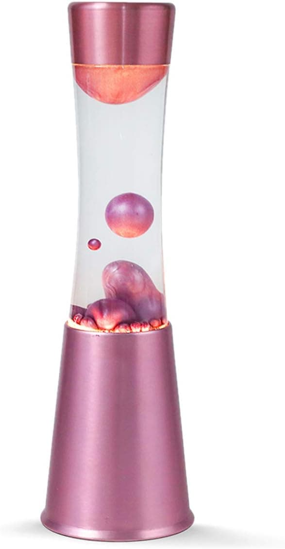 I-TOTAL - Lamp Magma with Internal Beautiful Colors, Colored Bubbles and Hypnotic Wax 4 x 15 in US Plug (Pink)