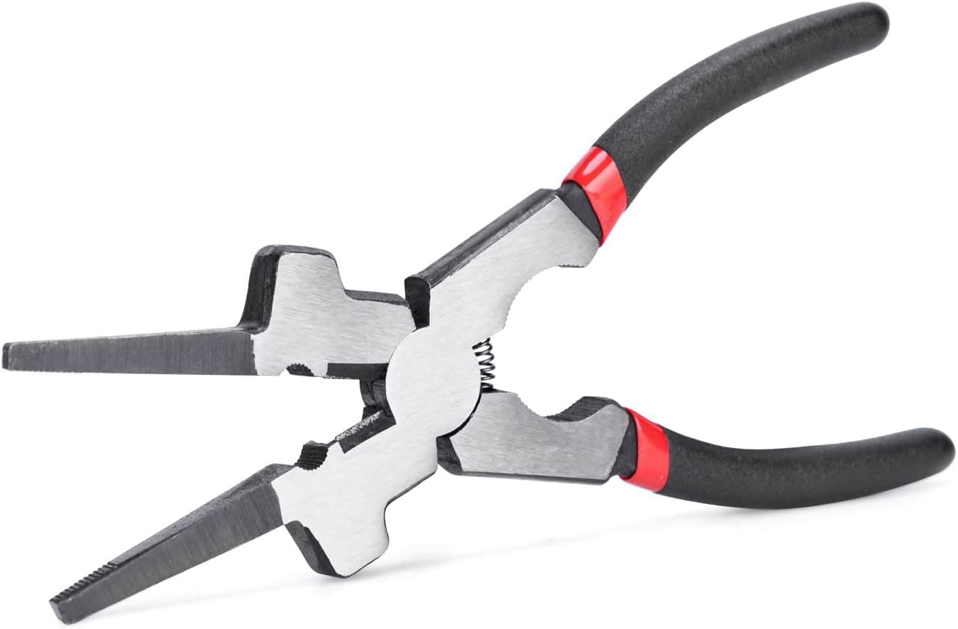 WISEPRO Drop Forged MIG Welding Pliers,8 Inch Multi-Purpose Welding Plier for Cutting Welding Wires,Hammering and Removing Spatters