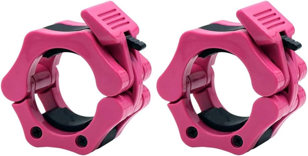 Venyat 2 Inch Barbell Clamp for 2 Inch Standard Barbell Bar and Weight Plate - Pink