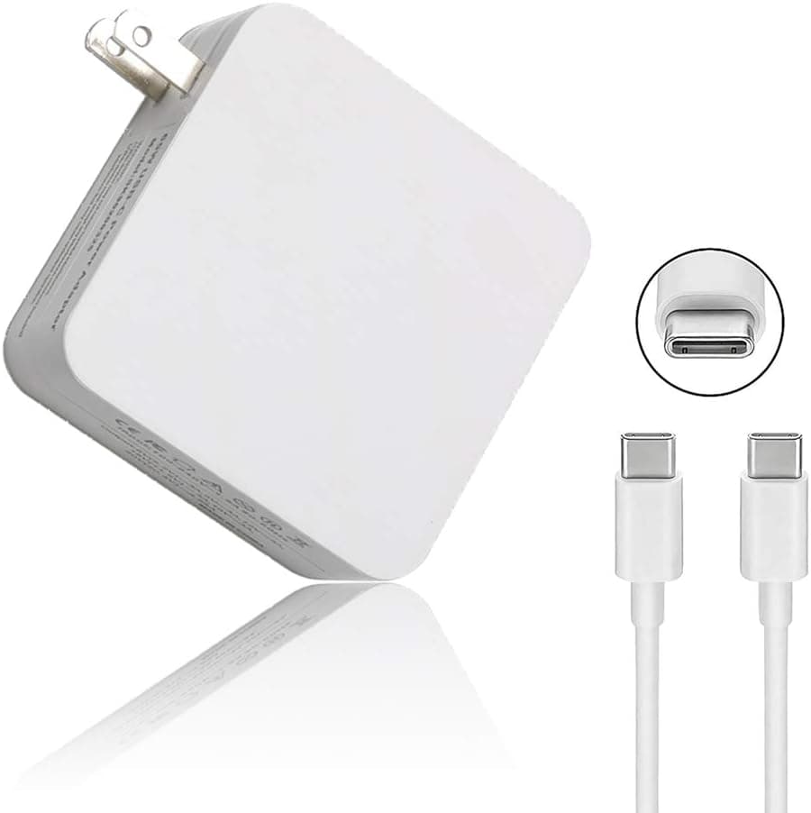 65W/61W USB Type C Power Adapter Charger for MacBook/Pro, Lenovo, ASUS, Acer, Dell, Xiaomi Air, Huawei Matebook, HP Spectre, Thinkpad and Any Other Laptops or Smart Phones with The USB C