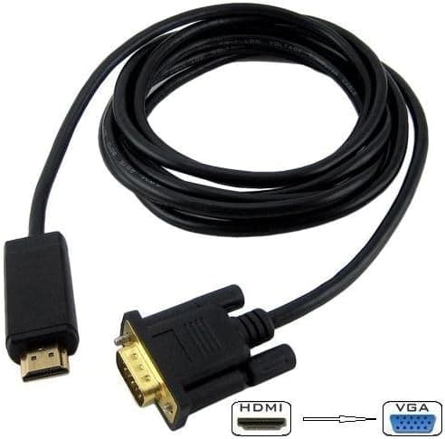 10FT Active HDMI to VGA Cable Converter, connecting your new PC/Notebook with HDMI female output to a VGA monitor or projector (10FT)