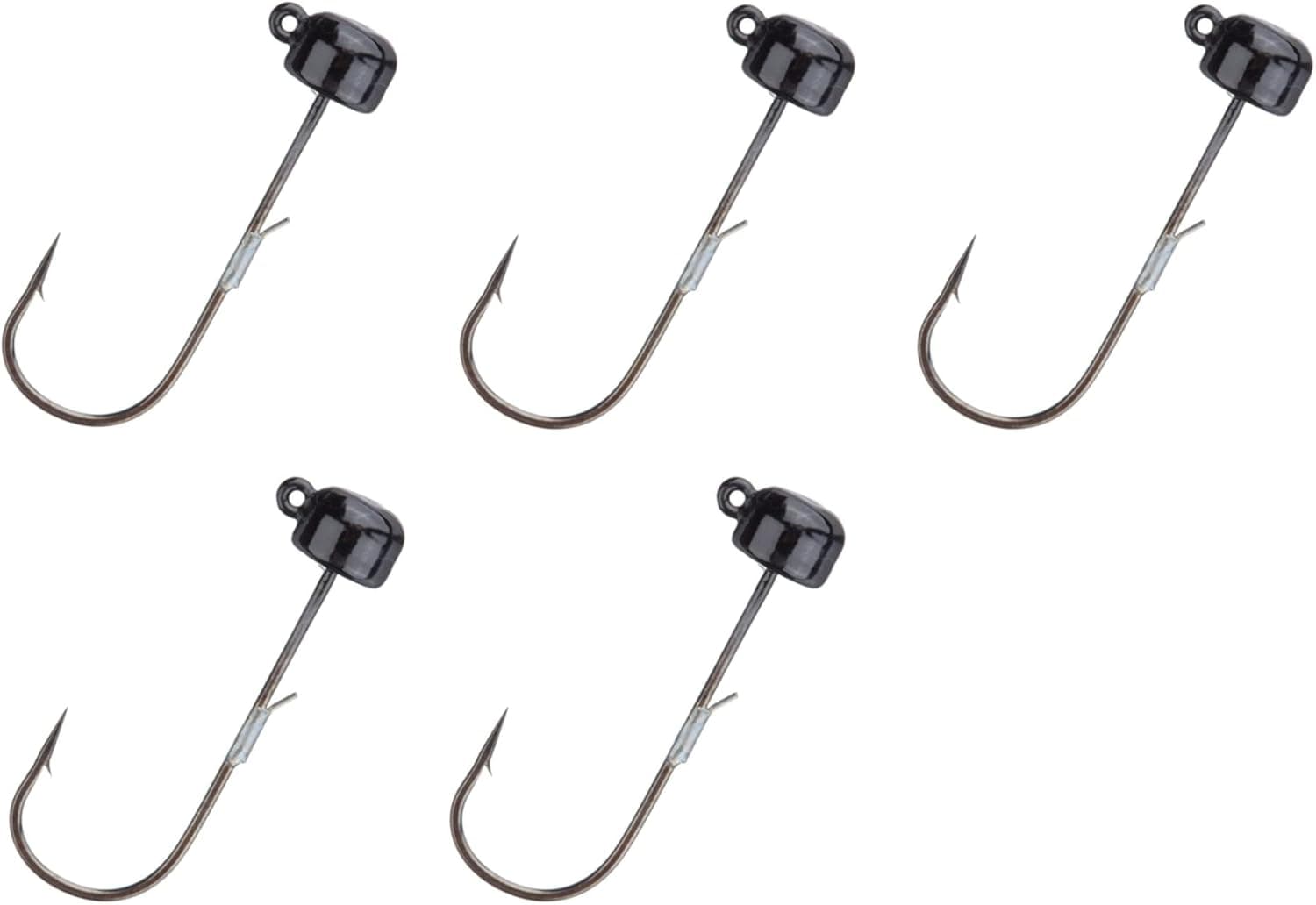 Reaction Tackle Tungsten Mushroom Head Ned Rig Shroom Jig Heads (5-Pack)