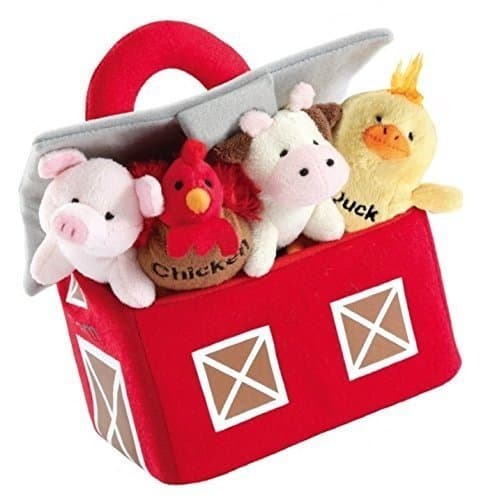 Animal House Barnyard Animals with Sounds Carrier Set Baby Gift | Toddler Gift