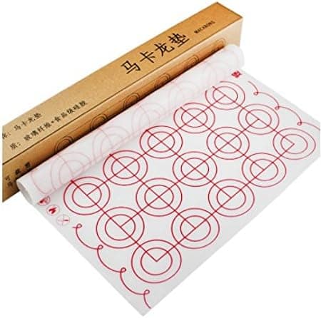 Astra shop Silicone Baking Mat for macaron 65 circles | Professional Fiberglass Baking Liner | Reusable Non-Stick Pastry Mat| Kids Friendly 23.6 X 10 inch£¬Red