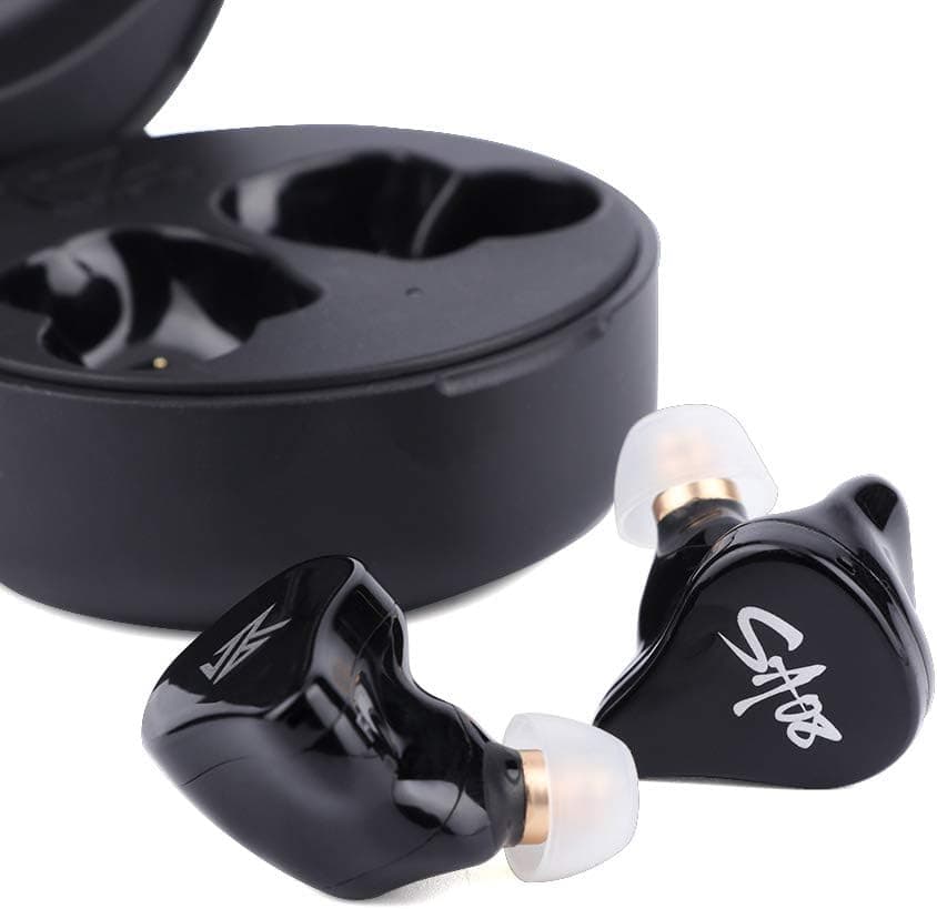 Linsoul KZ SA08 4BA Bluetooth 5.0 HiFi TWS Wireless Earphones with Passive Noise Reduction, AAC HD Sound, Microphone, Touch Control