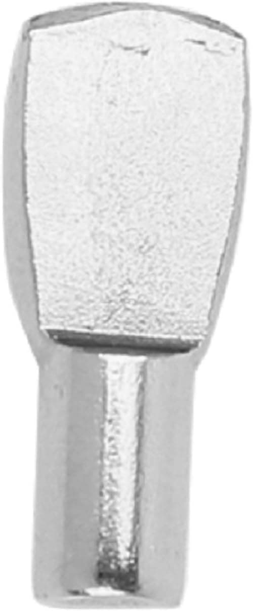 Fpz-bd 7mm(Maybe Slightly Larger Than Measured Value) Spoon Shaped Shelf Support Pegs, Suitable for Shelf Hole of Cabinet Furniture, Bookshelf and Storage Cabinet, Solid Polished Metal Nickel(40PCS)