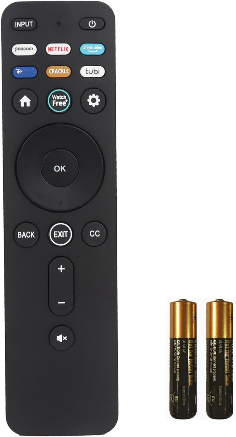 XRT260 New IR Remote Control Compatible with Vizio V-Series and M-Series 4K Smart TVs with Peacock, Netflix, Prime Video, Crackle, TUBI, Watch Free+ Keys [ NO Voice Function ](with Batteries)
