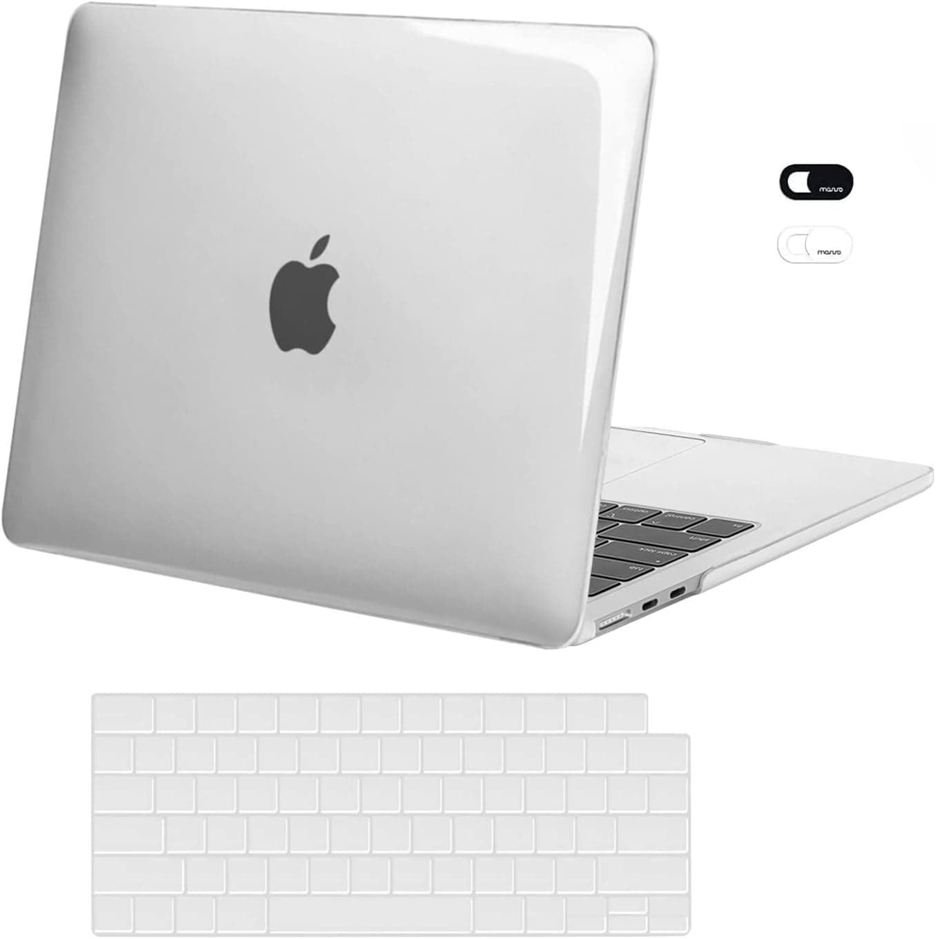 MOSISO Compatible with MacBook Air 13.6 inch Case 2022 2023 Release A2681 M2 Chip with Liquid Retina Display & Touch ID, Plastic Hard Shell Case & Keyboard Cover & Webcam Cover, Crystal Clear