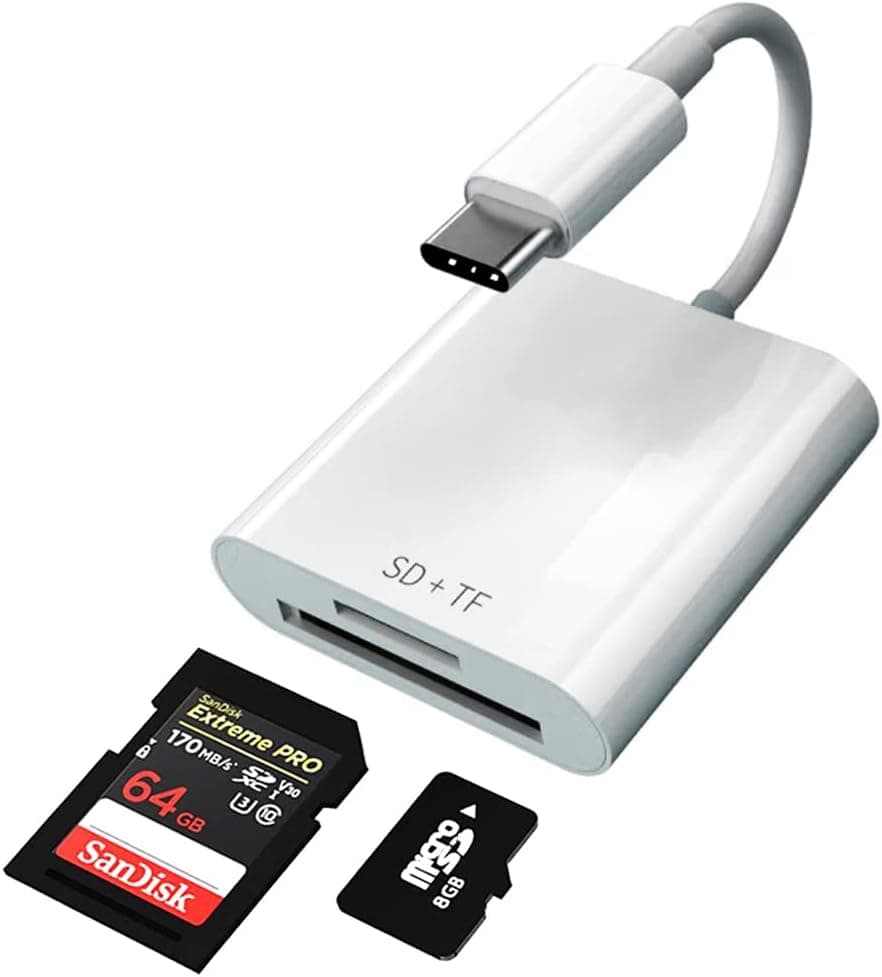 USB C to Micro SD TF Memory Card Reader,USB C to SD Card Reader Adapter Compatible with Pad Pro, MacBook Pro/Air,Chromebook,USB Camera Card Reader Adapter for XPS,Galaxy and More USB C Devices