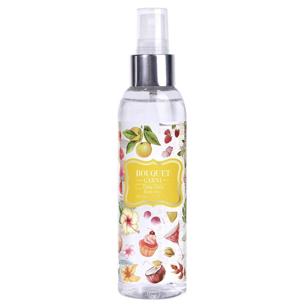 Bouquet Garni Body Mist Ylang Ylang - Vitamin E Long Lasting Deep Moisturizing Fragrance Body Spray for Women - Citrus Acid Removing Dead Skin Cells - Low Irritation with Safe Ingredients - 4.9 Fl Oz