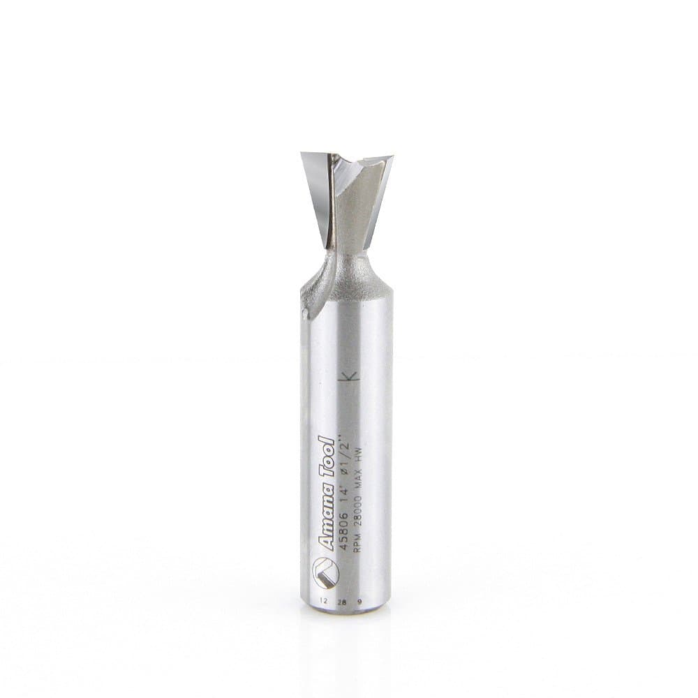 Amana Tool - 45806 Carbide Tipped Dovetail 14 Deg x .532 Dia x 1/2 Shank For Om