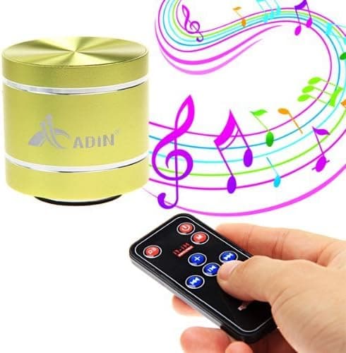 360° Vibration Resonance Mini Music Speaker for MP3 PC Phones iphone iPad iPod with Remote + FREE Excelvan Card Reader Green