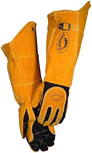 Caiman 1878 21" Deerskin Specialty Welders Gloves Size Large (1 Pair)