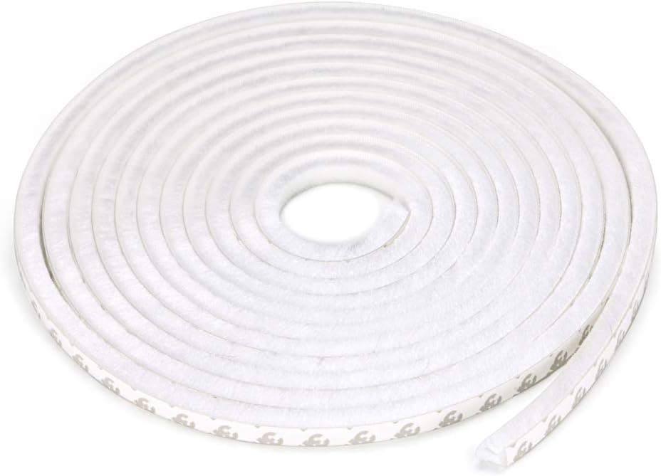 Sumnacon 1 Pcs Weatherstrip for Window,Door, Wardrobe, Car, Perfect to Windproof Shelter from The Wind, Dustproof, Soundproof Sound Deadener, 16 ft Long (11/32x11/32 inch, White)
