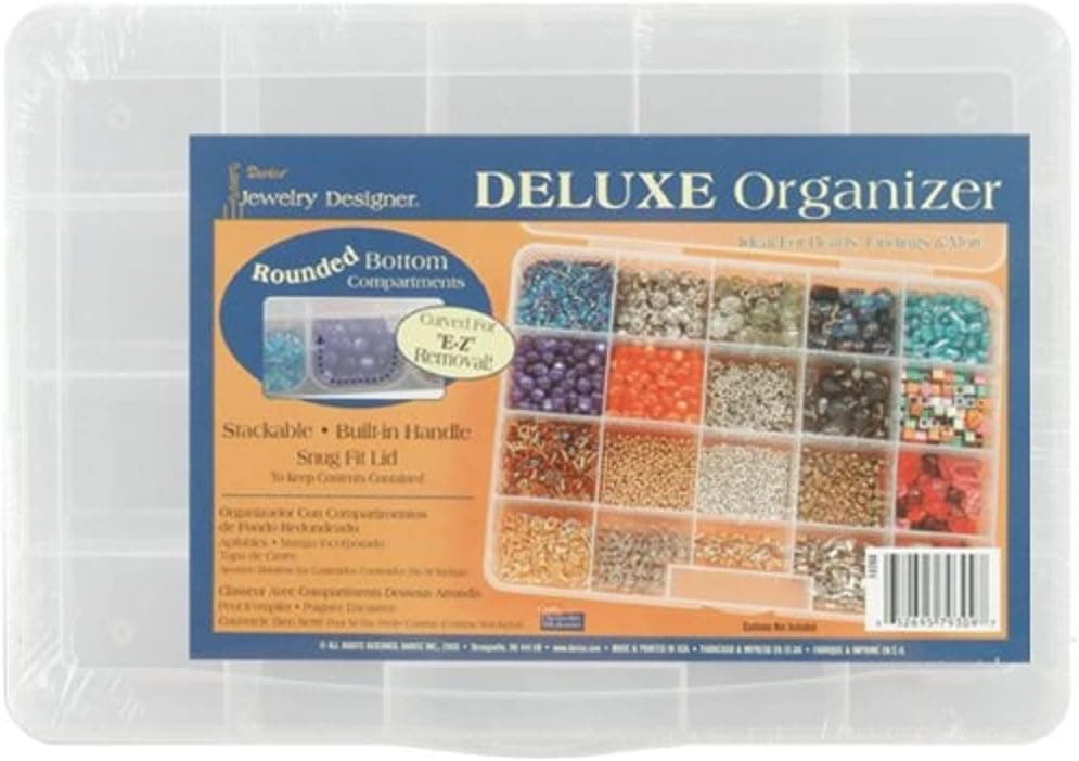 Darice Deluxe Bead Organizer 10768 - 20 Compartments - 10.68 x 7.56 x 1.68 inches