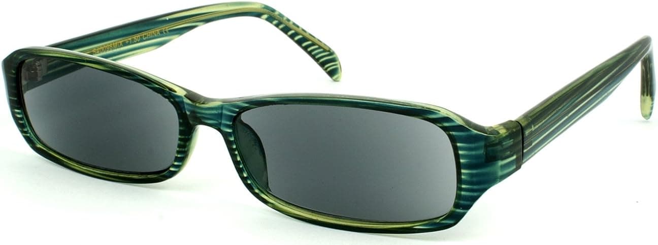 Edge I-Wear Rectangular Frame Reading Sunglasses 540098MIX-+2.75(GREEN)