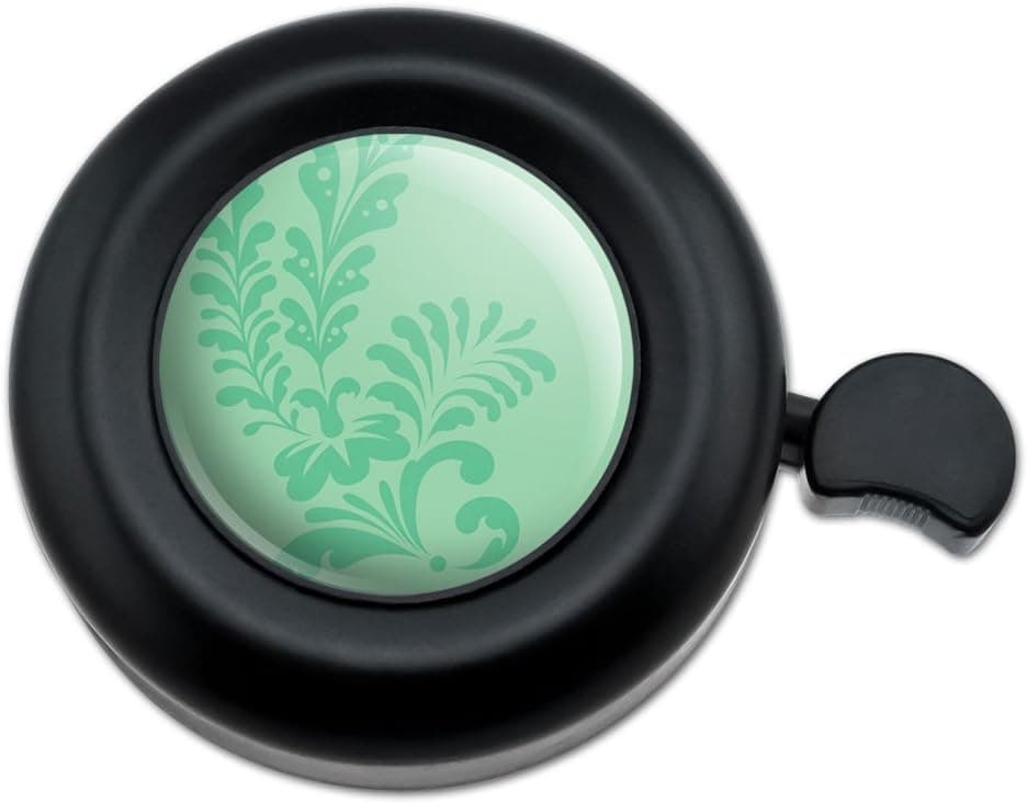 GRAPHICS & MORE Floral Motif Mint Green Bicycle Handlebar Bike Bell