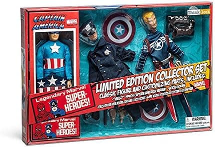 Diamond Select Toys Marvel Retro Captain America Action Figure Set Limited Edition Exclusive Version