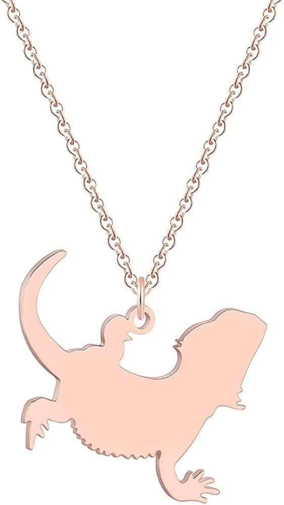 Chengxun Personalized Bearded Dragon Charm Lizard Necklace