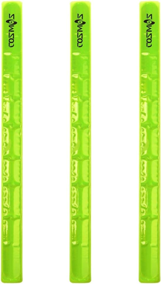 Cosmos® 3 PCS of Reflective Snap Pop Band Bracelets Pant Cuff Strap for Cycling/Bike/Running/Walking