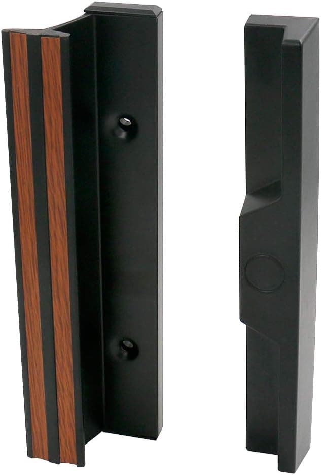 Baomain Patio Door Mortise Style Handle, Black Extruded Inside, Diecast Outside C-1058