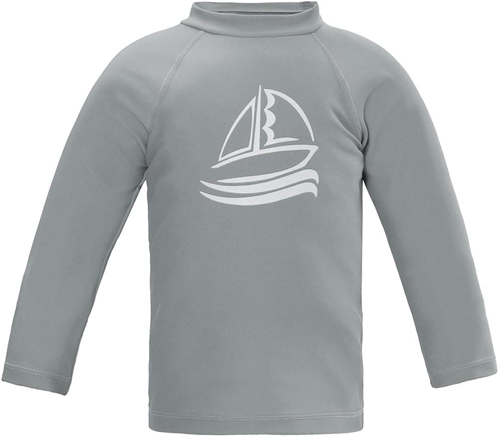 ESTAMICO Boys' UPF 50+ Long-Sleeve Rashguard Athletic Swim Shirt