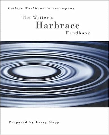The Writer's Harbrace Handbook: College Workbook