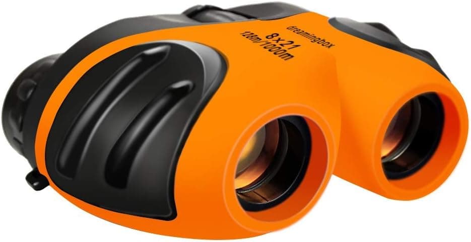 Binoculars for Kids, Compact Binoculars for Age 4-8 Boys Girls Gifts Toys for 3--12 Year Old Girls Boys Stocking Stuffers Orange