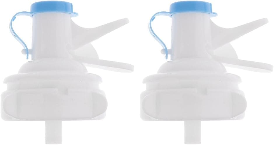 MonkeyJack 2Pcs Water Dispenser Valve for 55mm Crown Top Drinking Bottle Reusable Water Jug Cap Replacement Faucet - Includes Lid Dirt Cover