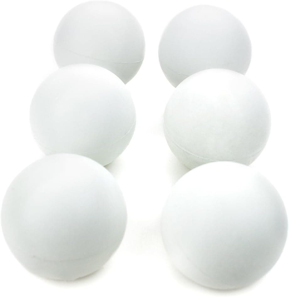 Crown Sporting Goods White Regulation Size Lacrosse Balls in Mesh Storage Bag (Set of 6)