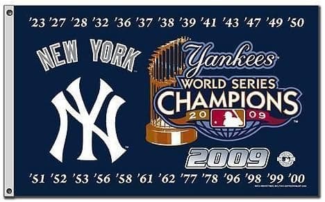 Rico New York Yankees 2009 World Series Champions Banner Flag - New York Yankees One Size