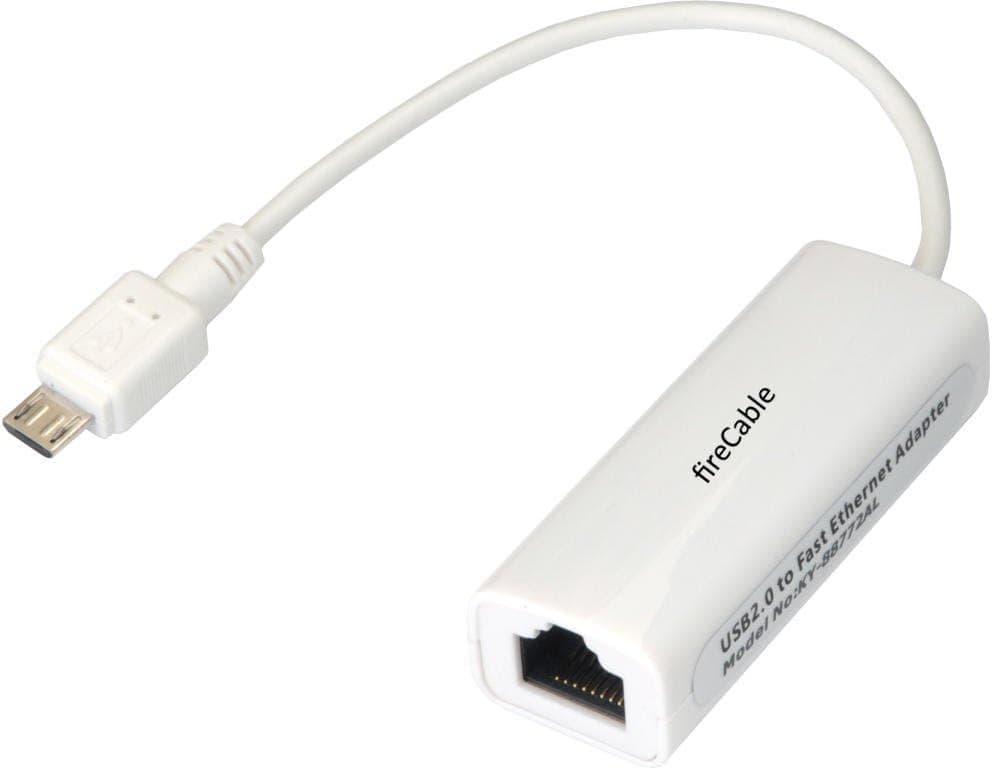 fireCable Ethernet Adapter (Compatible with fireCable OTG for Connecting Fire TV Stick to Ethernet Cable) (Ethernet Adapter Only)