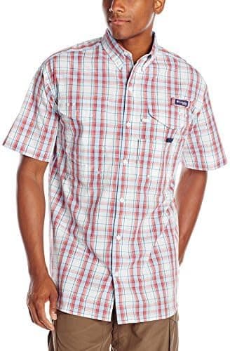 Columbia Sportswear Men's Super Bonehead Classic Short Sleeve Shirt, Large, Sail Plaid