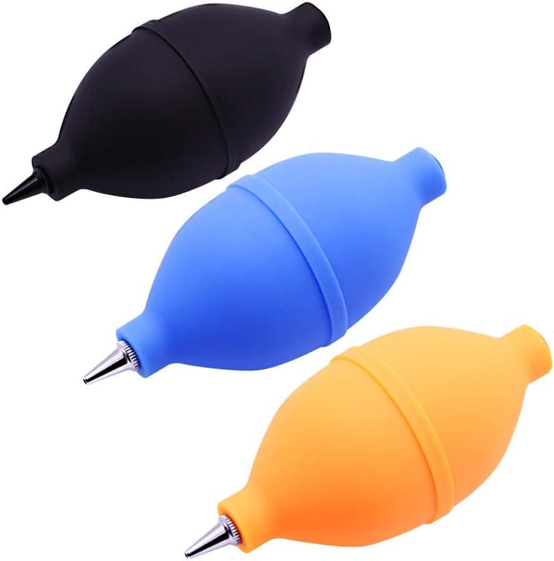 Super Silicon Air Blower and Dust Blaster Ball for Cleaning Camera Lens, Circuit Board and Other Sensor Electronics, Yellow Blue Black Random Color