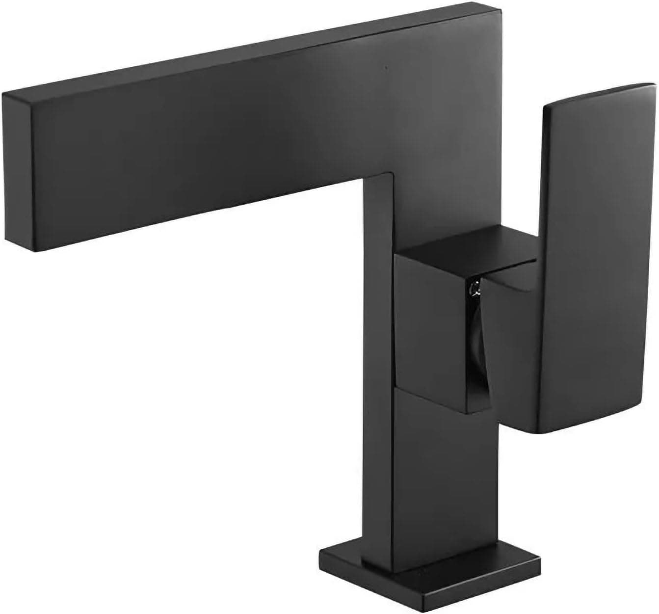 KunMai Ultra-Thin Bathroom Sink Faucet Single Handle Waterfall Mixer Tap Solid Brass 1-Hole Lavatory Vanity Faucets