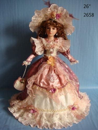 Jmisa 26 inch Umbrella Porcelain Dolls Victoria Style,2658B