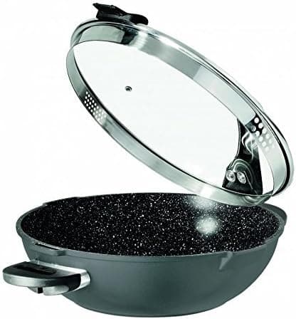 Germany's Stoneline Xtreme Series Non-stick Non-Toxic Stone Coating Cookware 12.8" Wok - 2016 Top of the line model, better taste food