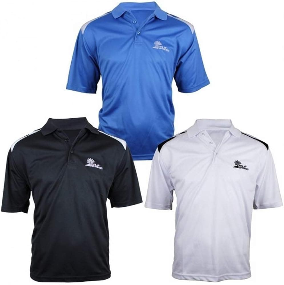 Palm Springs Golf Men's Tour Pro Polo Shirt, 3-Pack