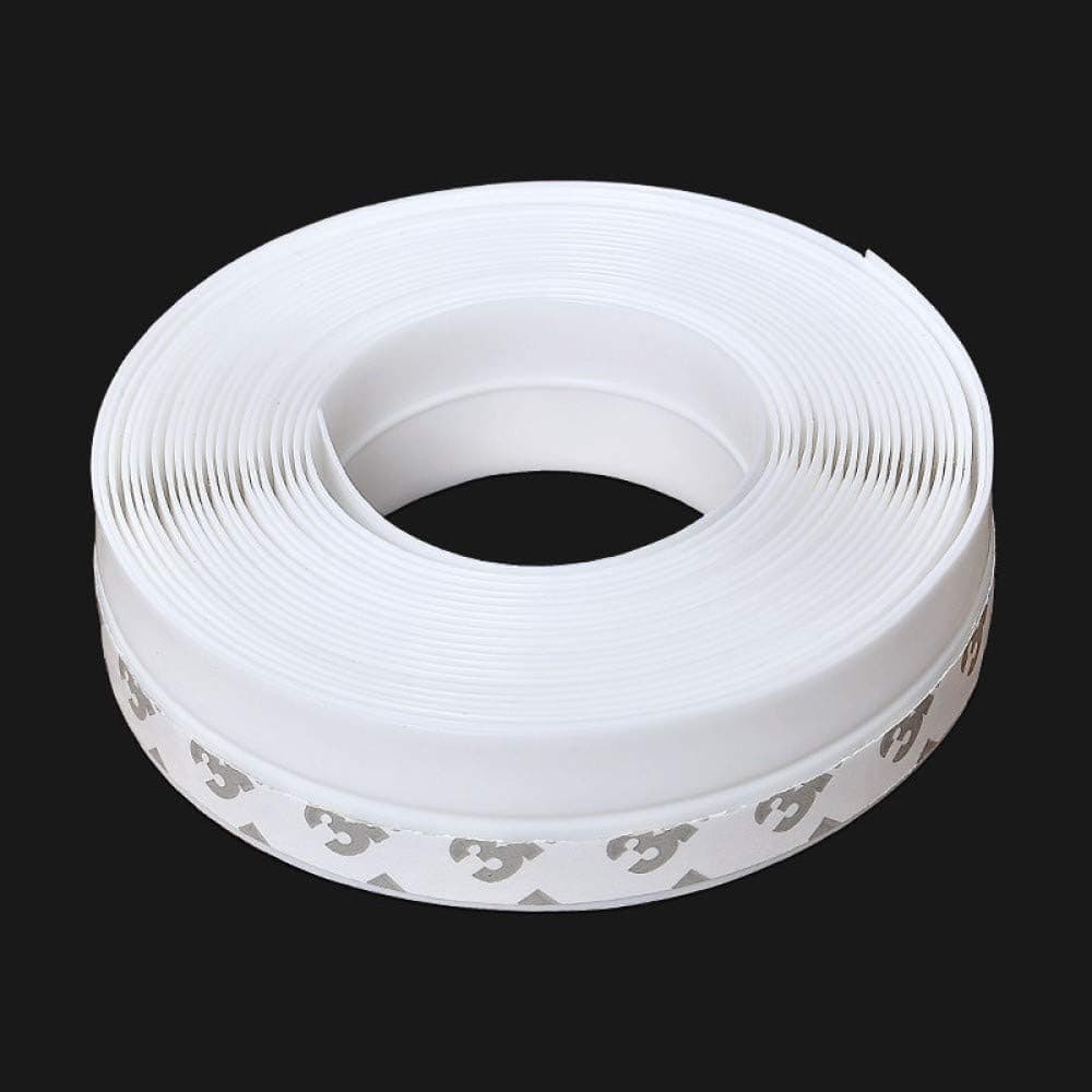 Self Adhesive Door Seal Strip Weather Stripping Silicone Bottom Door Seal Soundproof Doors and Windows Weather Stripping Translucence 16 Feet 1 inch (25MM White)