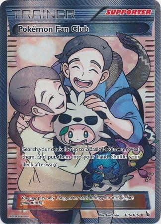 POKEMON TRAINER POKEMON FAN CLUB FULL ART XY FLASHFIRE 106/106