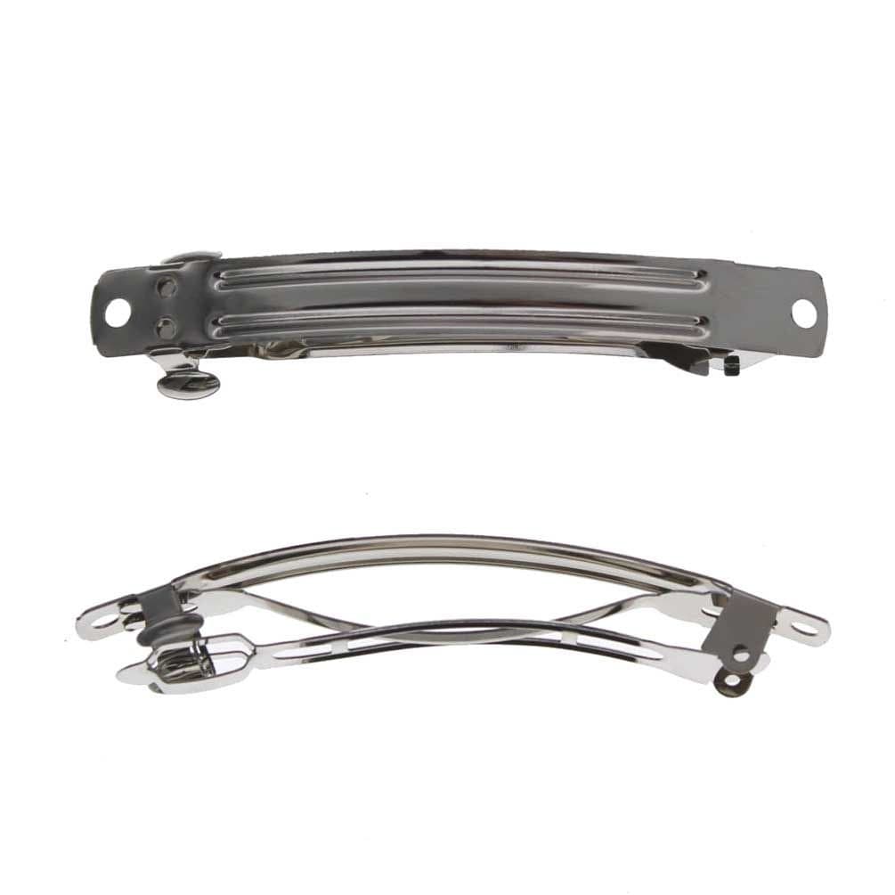 HBC French Hair Barrette Metal Hair Clips- 80mm (3 Inch) - 144 Pack