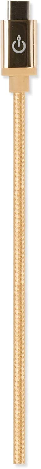 CableLinx Elite 8" Micro to USB-A Charge & Sync Braided Cable for ChargeHub - Compatible with Samsung Tablets, Kindle Fire Charger, Micro USB Devices (Gold Dust)