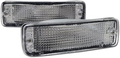 HS Power Crystal Clear Signal Bumper Lights Lamps Compatible with 89-95 Toyota Hilux Pickup/90-91 Toyota 4Runner