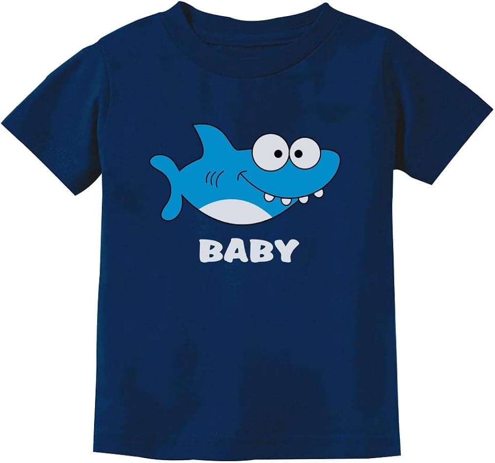 Shark Shirt for Boy or Girl Family Outfit Gift Toddler Kids T-Shirt 4T Navy