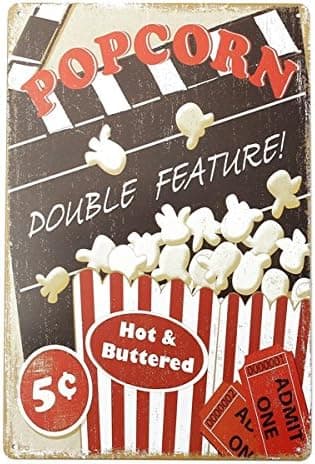 Wall Art - Popcorn Tin Sign Vintage Metal Plaque Poster Bar Pub Home Wall Decor - Zea Mays Everta Cannister Signboard Canister Signal Can Ratify Signaling Put Contract Mark Augury
