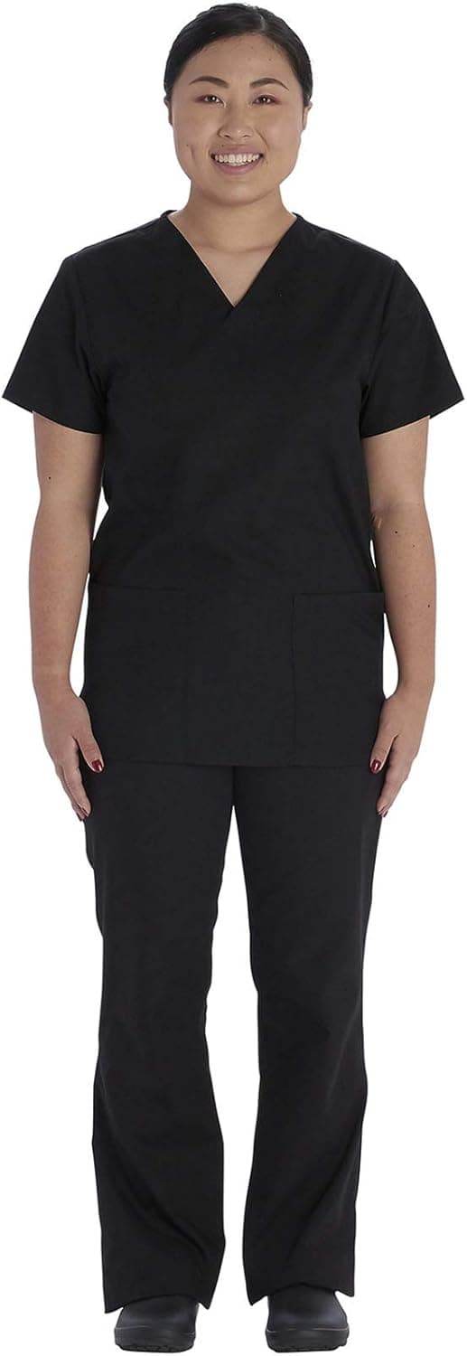 Vital Threads Men and Women Scrubs Set V-Neck Top & Drawstring Pant VT526C