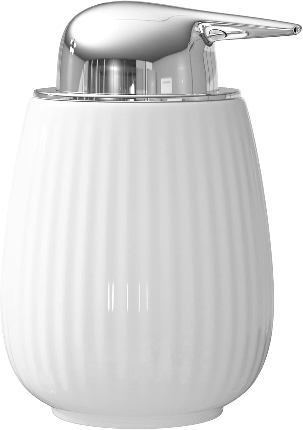 ZESPROKA Ceramic Soap Dispenser with Pump (12oz) - Refillable Dispenser for Kitchen Bathroom Washroom - Aesthetic White Soap Dispenser for Liquid & Dish Soap, Lotion, Shampoo, Body Wash & Shower Gel