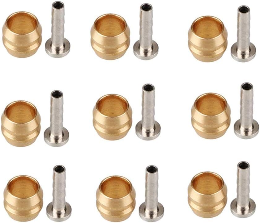 Kbrotech MTB Mountain Bike Bicycle Olive and Connecting Insert Compatible with Shimano BH90 Hydraulic Disc Brake Hose 9sets (for BH90)