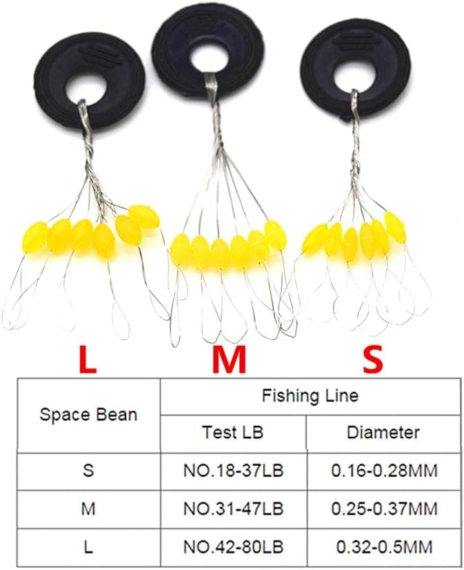 Senyu 6 in 1 Fishing Bobber Stopper,Soft Silicone Float Sinker Stops,100Pcs Cylinder,Oval Float Stop Stoppers